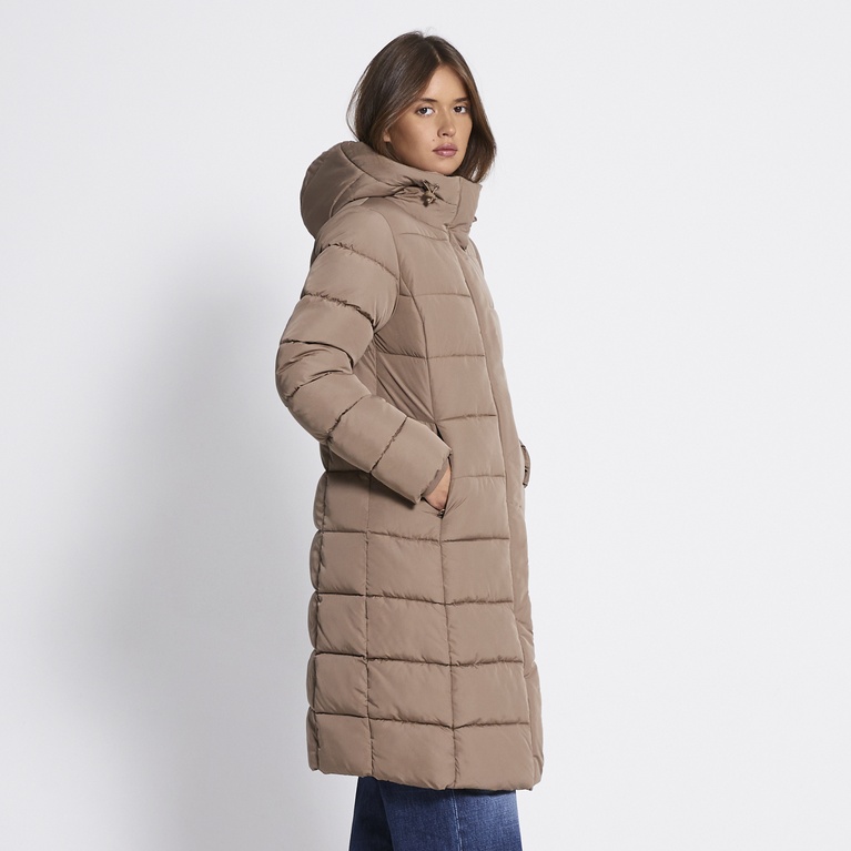 Long puffer jacket "Penny" Light Brown